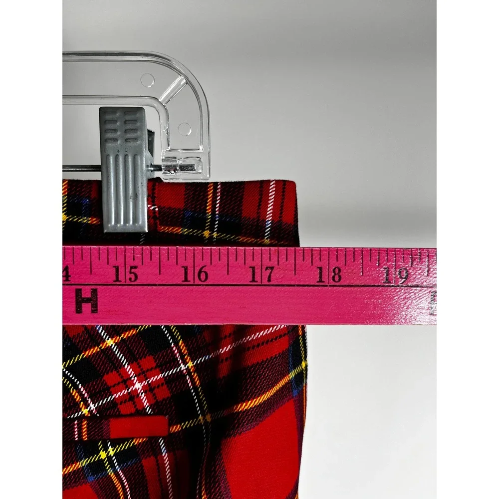 J.Crew Pants 12 Red Winnie Pant Stewart Tartan Plaid Slim Festive Holiday